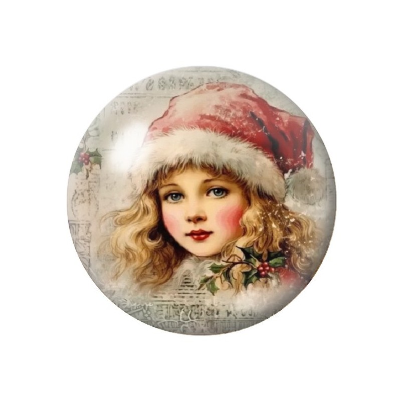 Cabochon en Verre Illustré Noël 12 à 25mm