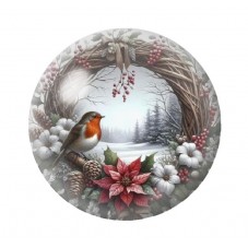 Cabochon en Verre Illustré Noël 12 à 25mm pour la création de bijoux fantaisie - DIY