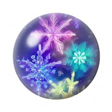 Cabochon en Verre Illustré Noël 12 à 25mm pour la création de bijoux fantaisie - DIY