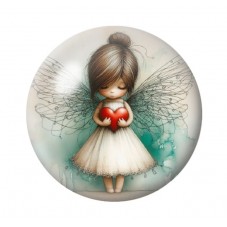 Cabochon en Verre Illustré Noël 12 à 25mm pour la création de bijoux fantaisie - DIY