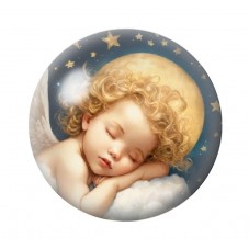 Cabochon en Verre Illustré Noël 12 à 25mm pour la création de bijoux fantaisie - DIY