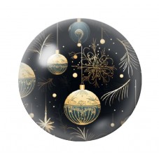 Cabochon en Verre Illustré Noël 12 à 25mm pour la création de bijoux fantaisie - DIY