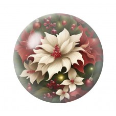 Cabochon en Verre Illustré Noël 12 à 25mm pour la création de bijoux fantaisie - DIY