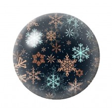 Cabochon en Verre Illustré Noël 12 à 25mm pour la création de bijoux fantaisie - DIY