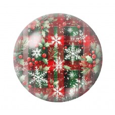 Cabochon en Verre Illustré Noël 12 à 25mm pour la création de bijoux fantaisie - DIY