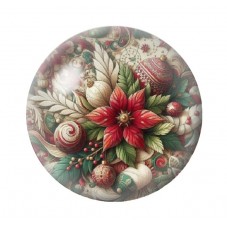 Cabochon en Verre Illustré Noël 12 à 25mm pour la création de bijoux fantaisie - DIY