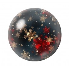 Cabochon en Verre Illustré Noël 12 à 25mm pour la création de bijoux fantaisie - DIY