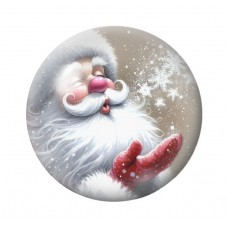 Cabochon en Verre Illustré Noël 12 à 25mm pour la création de bijoux fantaisie - DIY