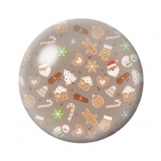 Cabochon en Verre Illustré Noël 12 à 25mm pour la création de bijoux fantaisie - DIY