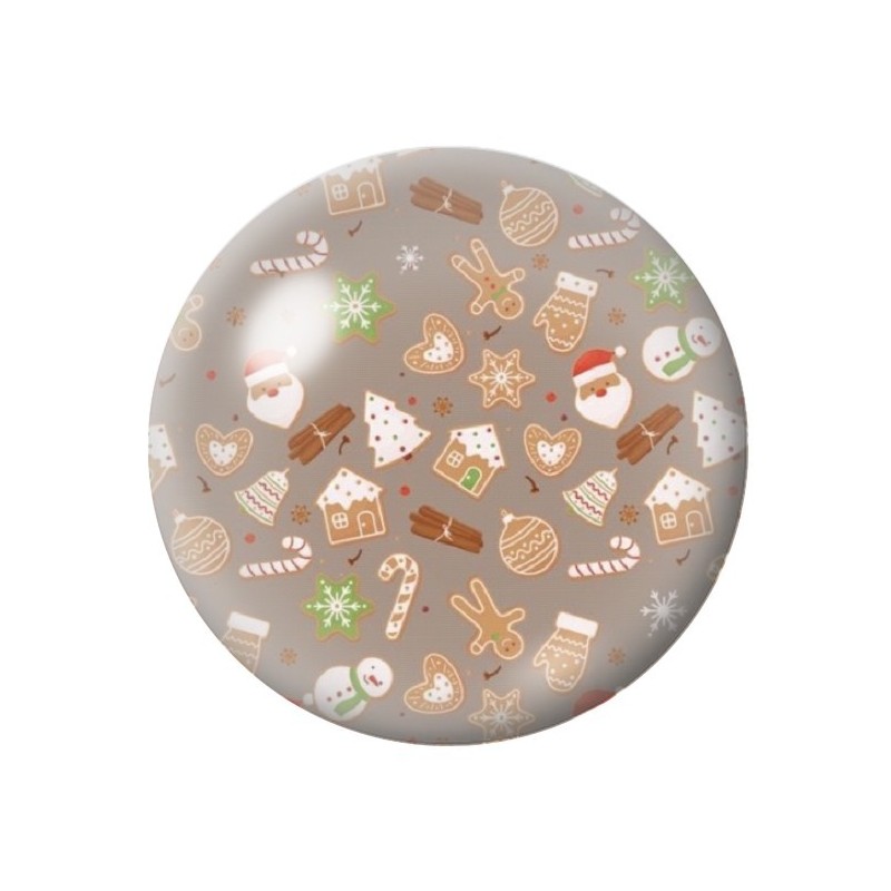 Cabochon en Verre Illustré Noël 12 à 25mm