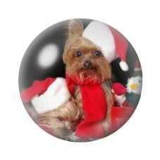 Cabochon en Verre Illustré Noël 12 à 25mm pour la création de bijoux fantaisie - DIY