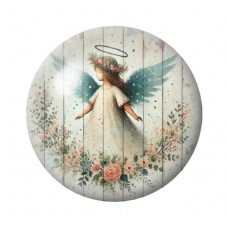 Cabochon en Verre Illustré Noël 12 à 25mm pour la création de bijoux fantaisie - DIY