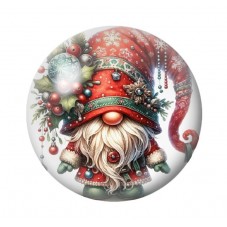 Cabochon en Verre Illustré Noël 12 à 25mm pour la création de bijoux fantaisie - DIY
