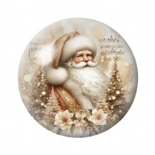 Cabochon en Verre Illustré Noël 12 à 25mm pour la création de bijoux fantaisie - DIY