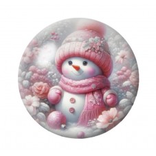 Cabochon en Verre Illustré Noël 12 à 25mm pour la création de bijoux fantaisie - DIY