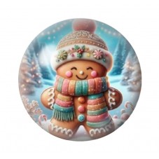 Cabochon en Verre Illustré Noël 12 à 25mm pour la création de bijoux fantaisie - DIY