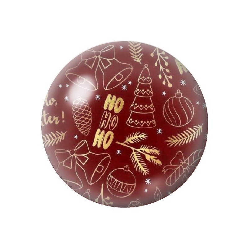 Cabochon en Verre Illustré Noël 12 à 25mm