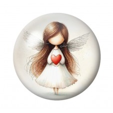 Cabochon en Verre Illustré Noël 12 à 25mm pour la création de bijoux fantaisie - DIY