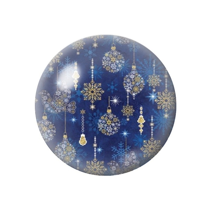 Cabochon en Verre Illustré Boules de Noël 12 à 25mm