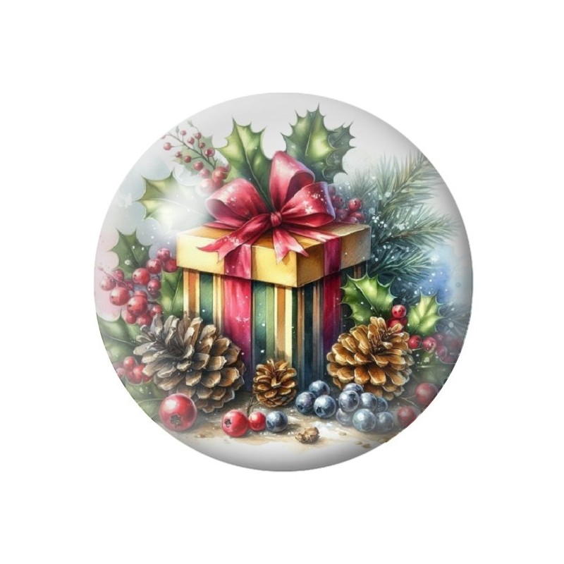 Cabochon en Verre Illustré Cadeau de Noël 12 à 25mm
