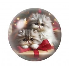 Cabochon en Verre Illustré Noël 12 à 25mm pour la création de bijoux fantaisie - DIY