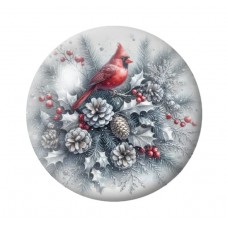 Cabochon en Verre Illustré Noël 12 à 25mm pour la création de bijoux fantaisie - DIY
