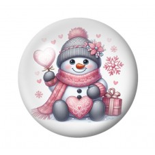 Cabochon en Verre Illustré Noël 12 à 25mm pour la création de bijoux fantaisie - DIY