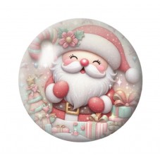 Cabochon en Verre Illustré Noël 12 à 25mm pour la création de bijoux fantaisie - DIY