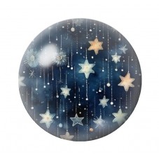 Cabochon en Verre Illustré Noël 12 à 25mm pour la création de bijoux fantaisie - DIY