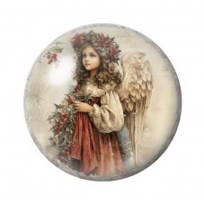 Cabochon en Verre Illustré Noël 12 à 25mm pour la création de bijoux fantaisie - DIY