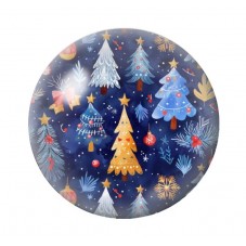 Cabochon en Verre Illustré Noël 12 à 25mm pour la création de bijoux fantaisie - DIY