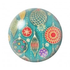 Cabochon en Verre Illustré Noël 12 à 25mm pour la création de bijoux fantaisie - DIY