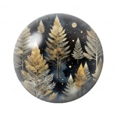 Cabochon en Verre Illustré Noël 12 à 25mm pour la création de bijoux fantaisie - DIY