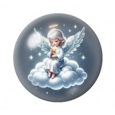 Cabochon en Verre Illustré Noël 12 à 25mm pour la création de bijoux fantaisie - DIY