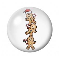 Cabochon en Verre Illustré Noël 12 à 25mm pour la création de bijoux fantaisie - DIY