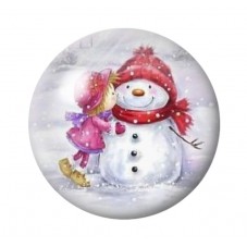 Cabochon en Verre Illustré Noël 12 à 25mm pour la création de bijoux fantaisie - DIY