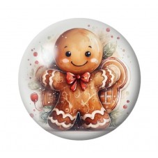 Cabochon en Verre Illustré Noël 12 à 25mm pour la création de bijoux fantaisie - DIY