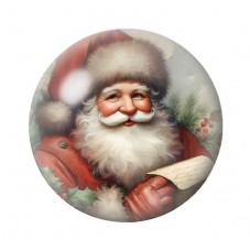 Cabochon en Verre Illustré Noël 12 à 25mm pour la création de bijoux fantaisie - DIY