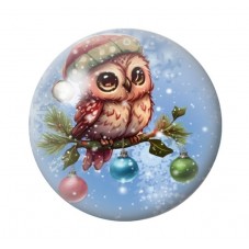 Cabochon en Verre Illustré Noël 12 à 25mm pour la création de bijoux fantaisie - DIY