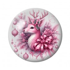 Cabochon en Verre Illustré Noël 12 à 25mm pour la création de bijoux fantaisie - DIY