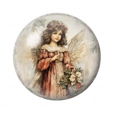 Cabochon en Verre Illustré Noël 12 à 25mm pour la création de bijoux fantaisie - DIY