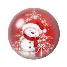 Cabochon en Verre Illustré Noël 12 à 25mm pour la création de bijoux fantaisie - DIY