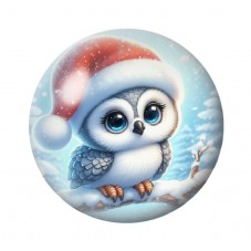 Cabochon en Verre Illustré Noël 12 à 25mm pour la création de bijoux fantaisie - DIY