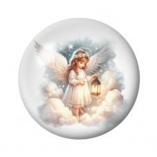 Cabochon en Verre Illustré Noël 12 à 25mm pour la création de bijoux fantaisie - DIY