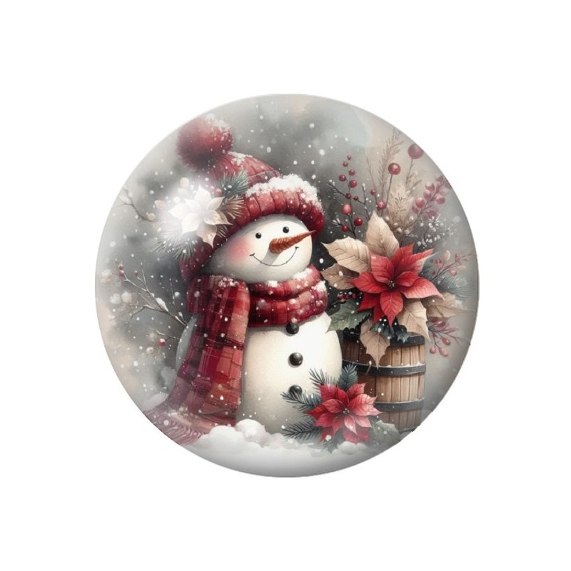 Cabochon en Verre Illustré Noël 12 à 25mm