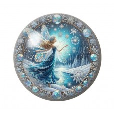 Cabochon en Verre Illustré Noël 12 à 25mm pour la création de bijoux fantaisie - DIY