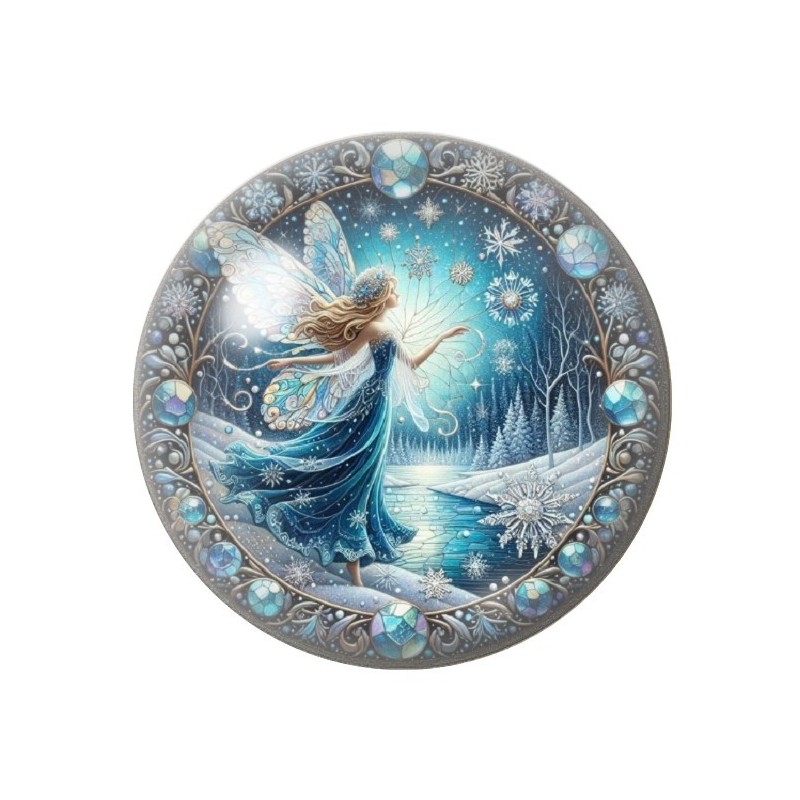 Cabochon en Verre Illustré Noël 12 à 25mm