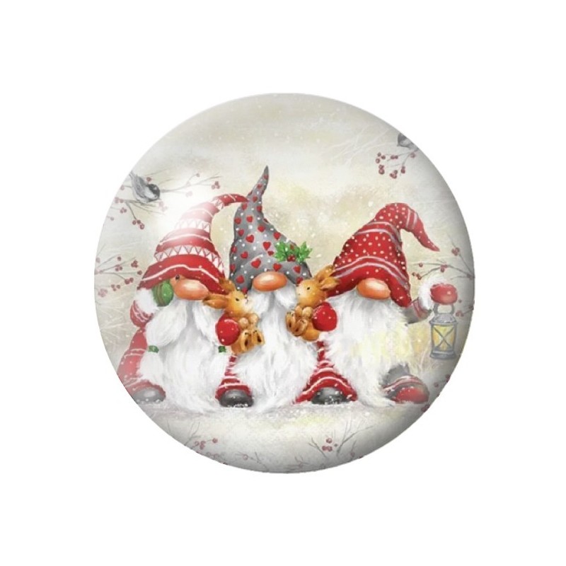 Cabochon en Verre Illustré Noël 12 à 25mm