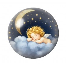 Cabochon en Verre Illustré Noël 12 à 25mm pour la création de bijoux fantaisie - DIY