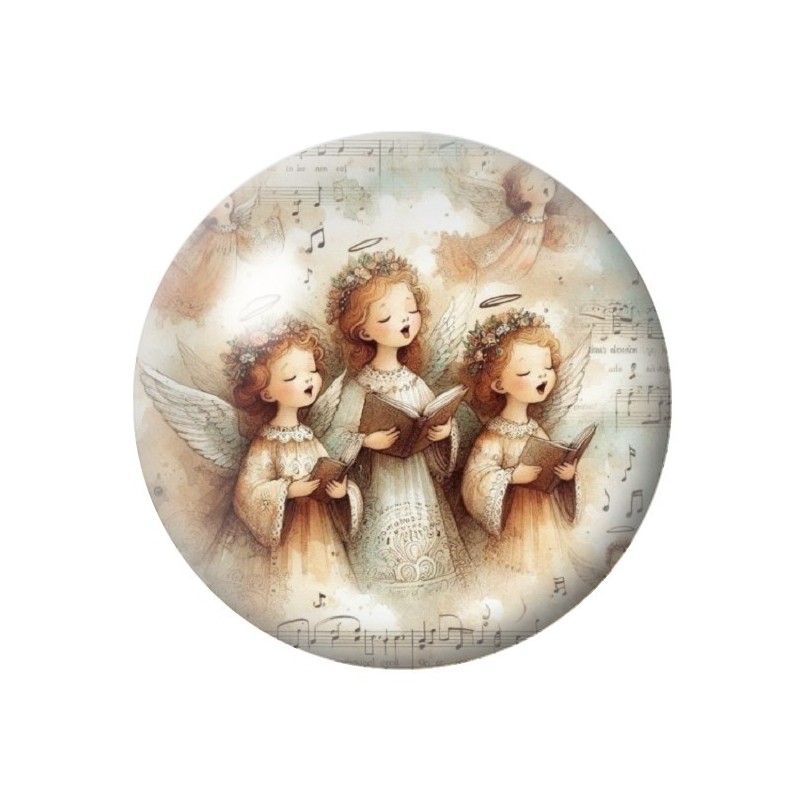 Cabochon en Verre Illustré Noël 12 à 25mm